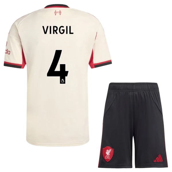 Camisolas Liverpool Virgil van Dijk 4 Criança Equipamento Alternativo 25/26 Camisolas Liverpool Virgil van Dijk 4 Criança Equipamento Alternativo 25/26