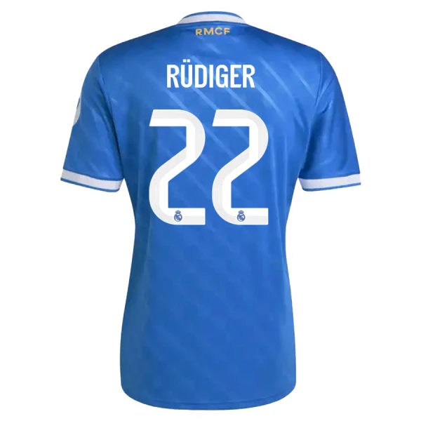 Camisolas Real Madrid Rudiger 22 Equipamento Terceiro 25/26