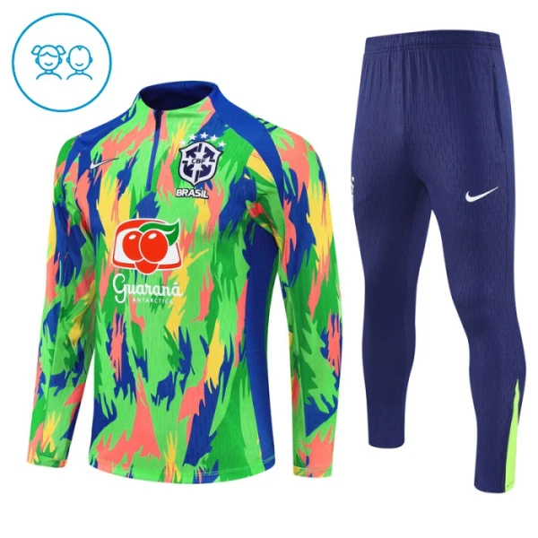 Brasil Conjunto de Moletom de Treino Criança 25/26 Verde Brasil Conjunto de Moletom de Treino Criança 25/26 Verde