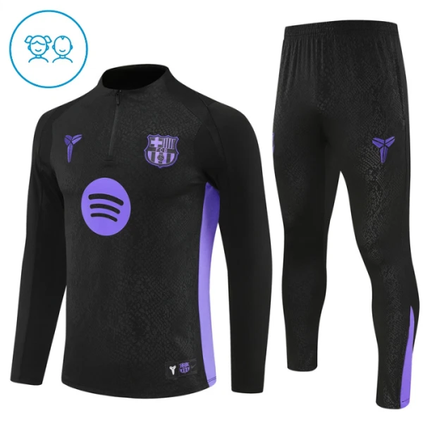 FC Barcelona Conjunto de Moletom de Treino Criança 25/26 Preto FC Barcelona Conjunto de Moletom de Treino Criança 25/26 Preto