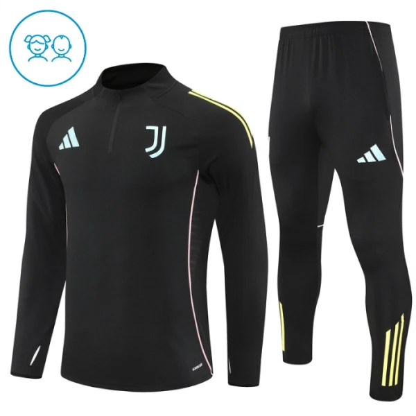 Juventus Conjunto de Moletom de Treino Criança 25/26 Preto Juventus Conjunto de Moletom de Treino Criança 25/26 Preto