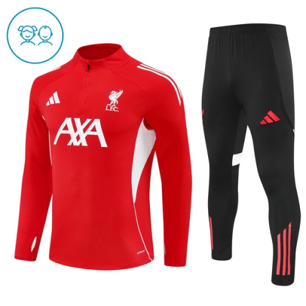 Liverpool Conjunto de Moletom de Treino Criança 25/26 Vermelho Liverpool Conjunto de Moletom de Treino Criança 25/26 Vermelho
