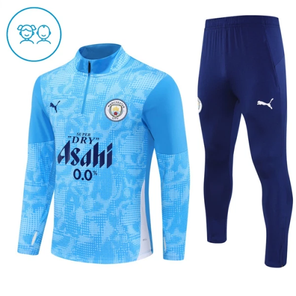 Manchester City Conjunto de Moletom de Treino Criança 25/26 Azul Manchester City Conjunto de Moletom de Treino Criança 25/26 Azul