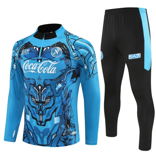 Napoli Conjunto de Moletom de Treino 25/26 Azul