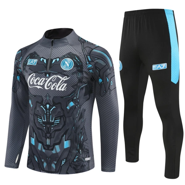 Napoli Conjunto de Moletom de Treino 25/26 Preto