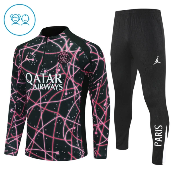Paris Saint-Germain Conjunto de Moletom de Treino Criança 25/26 Preto