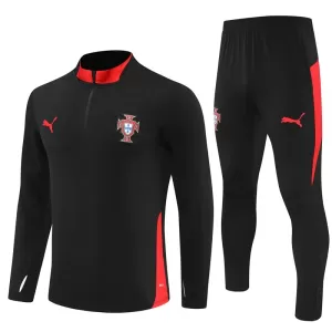 Portugal Conjunto de Moletom de Treino 25/26 Preto Portugal Conjunto de Moletom de Treino 25/26 Preto