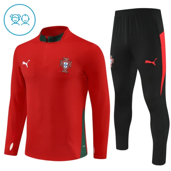 Portugal Conjunto de Moletom de Treino Criança 25/26 Vermelho