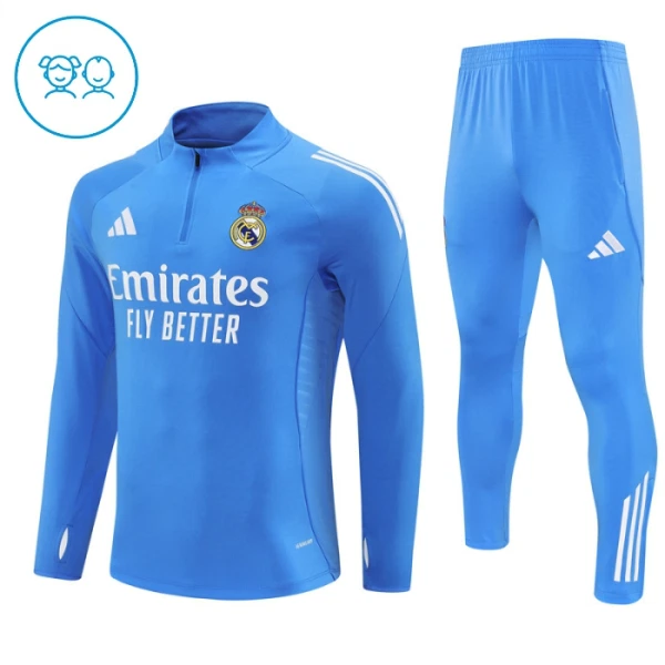 Real Madrid Conjunto de Moletom de Treino Criança 25/26 Azul