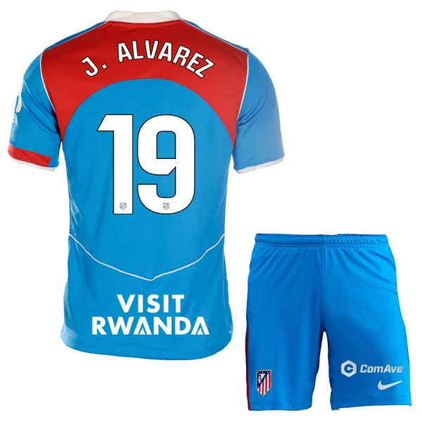 Camisolas Atlético Madrid Julián Álvarez 19 Criança Equipamento Terceiro 25/26