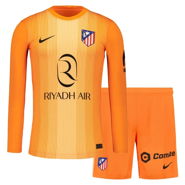 Camisolas Guarda Redes Atlético Madrid Criança 25/26 Manga Comprida Laranja