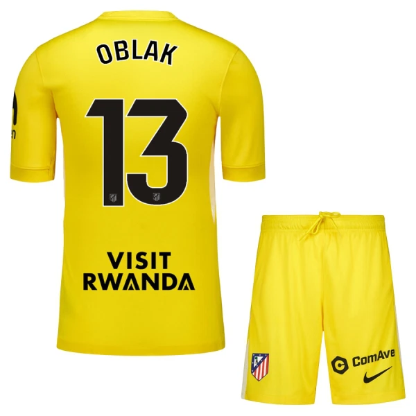 Camisolas Guarda Redes Atlético Madrid Jan Oblak 13 Criança 25/26 Amarelo