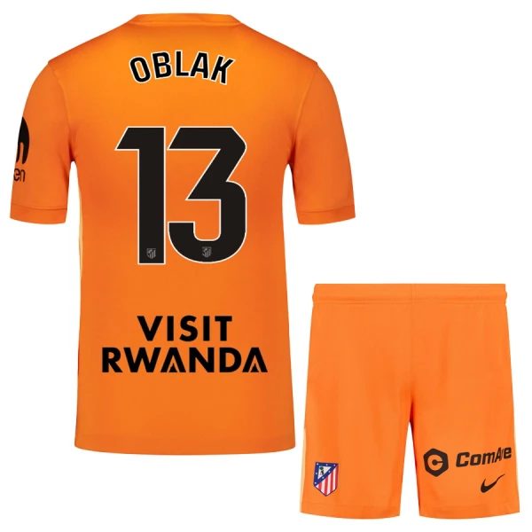 Camisolas Guarda Redes Atlético Madrid Jan Oblak 13 Criança 25/26 Laranja