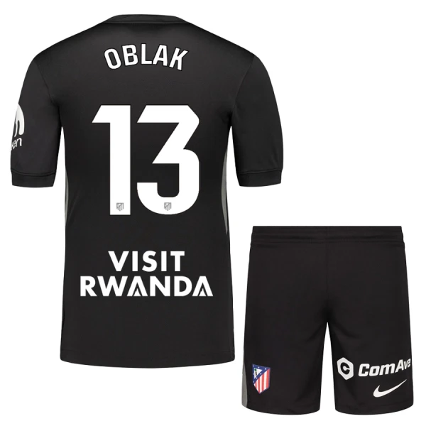 Camisolas Guarda Redes Atlético Madrid Jan Oblak 13 Criança 25/26 Preto