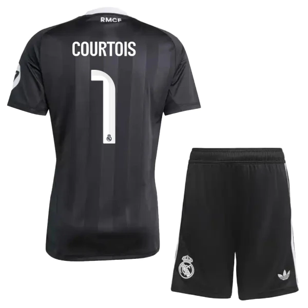 Camisolas Guarda Redes Real Madrid Thibaut Courtois 1 Criança 25/26 Preto