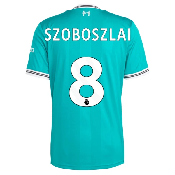 Camisolas Liverpool Dominik Szoboszlai 8 Equipamento Terceiro 25/26 Camisolas Liverpool Dominik Szoboszlai 8 Equipamento Terceiro 25/26
