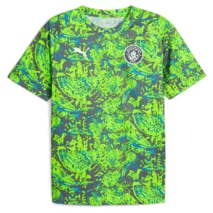 Camisolas Manchester City Pre-Match 25/26 Verde Camisolas Manchester City Pre-Match 25/26 Verde