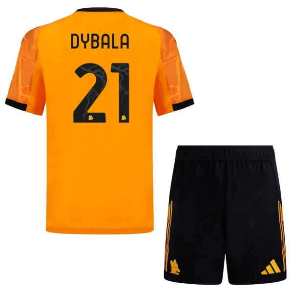 Camisolas AS Roma Paulo Dybala 21 Criança Equipamento Alternativo 25/26