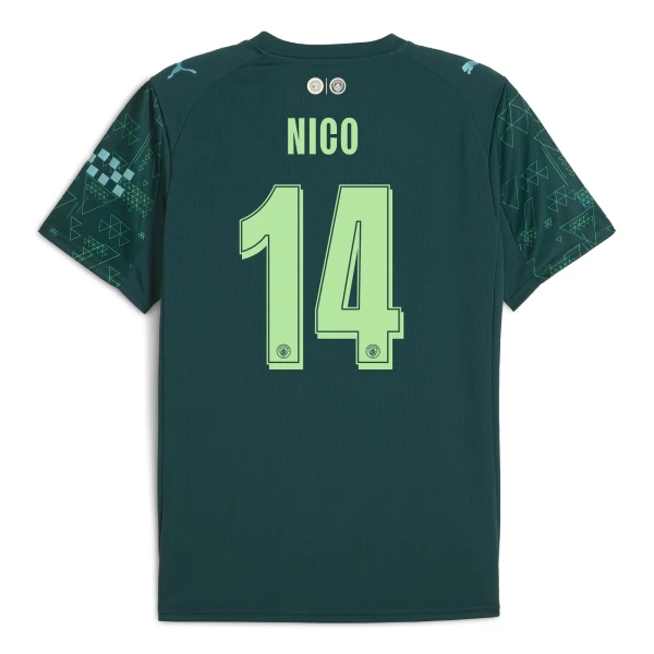 Camisolas Manchester City Nico 14 Equipamento 4ª EA Sport 25/26 Camisolas Manchester City Nico 14 Equipamento 4ª EA Sport 25/26
