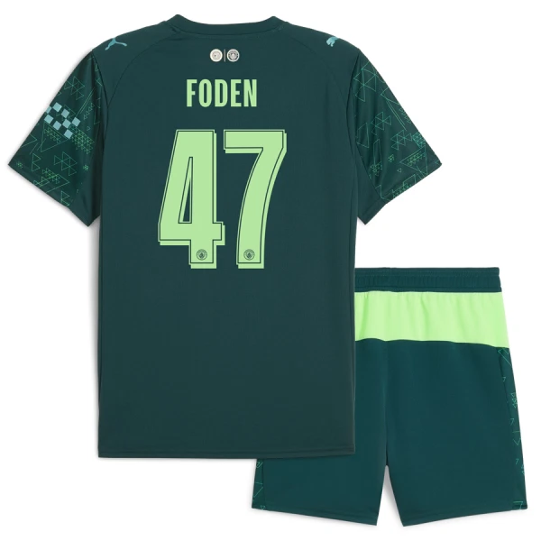Camisolas Manchester City Phil Foden 47 Criança Equipamento 4ª EA Sport 25/26 Camisolas Manchester City Phil Foden 47 Criança Equipamento 4ª EA Sport 25/26