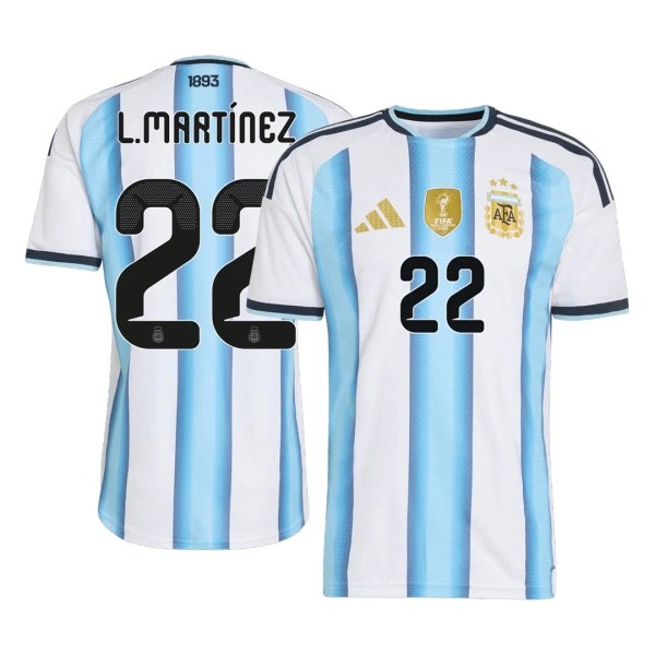Camisolas Argentina Lautaro Martínez 22 Equipamento Principal Mundial 2026