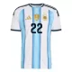 Camisolas Argentina Lautaro Martínez 22 Equipamento Principal Mundial 2026