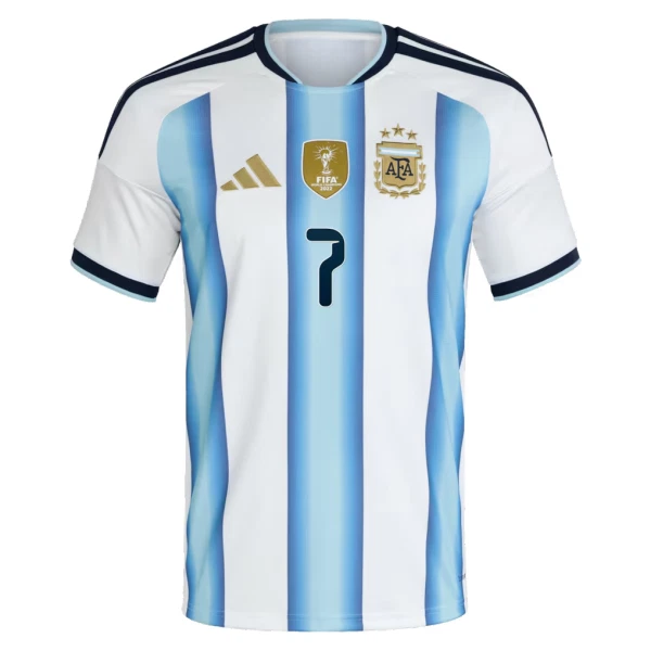Camisolas Argentina Rodrigo de Paul 7 Equipamento Principal Mundial 2026