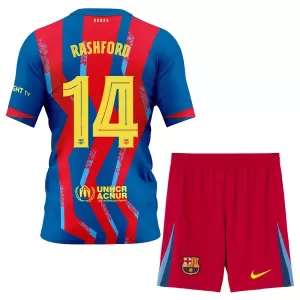 Camisolas FC Barcelona Marcus Rashford 14 Criança Equipamento 4ª 25/26