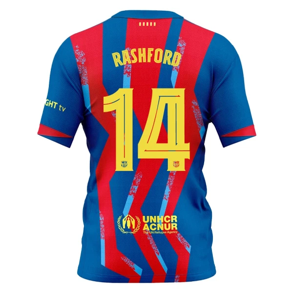 Camisolas FC Barcelona Marcus Rashford 14 Criança Equipamento 4ª 25/26