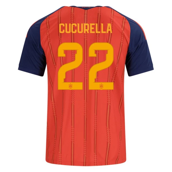 Camisolas Espanha Cucurella 22 Equipamento Principal Mundial 2026