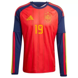 Camisolas Espanha Lamine Yamal 19 Equipamento Principal Mundial 2026 Manga Comprida