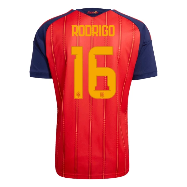 Camisolas Espanha Rodrigo Hernández 16 Equipamento Principal Mundial 2026