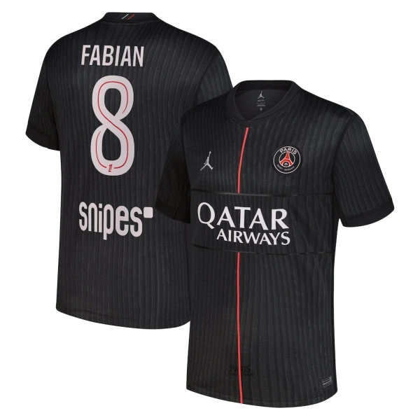 Camisolas Paris Saint-Germain Fabian 8 Equipamento 4ª Jordan 25/26 Camisolas Paris Saint-Germain Fabian 8 Equipamento 4ª Jordan 25/26