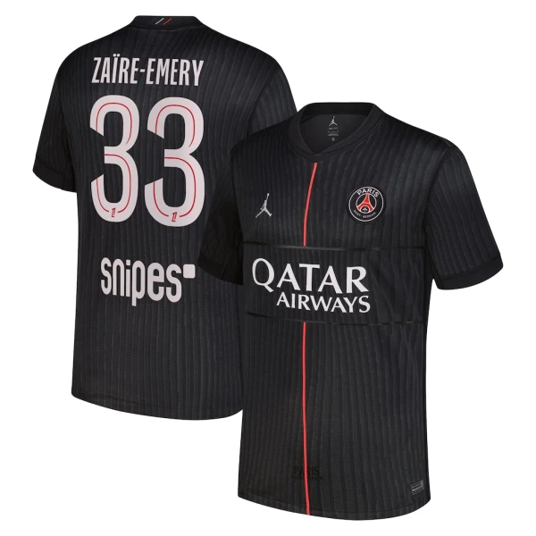 Camisolas Paris Saint-Germain Zaire-Emery 33 Equipamento 4ª Jordan 25/26