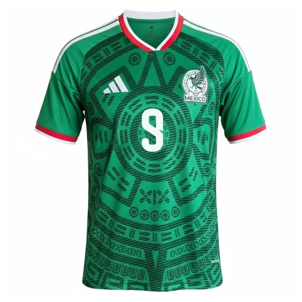 Camisolas México Raul 9 Equipamento Principal Mundial 2026