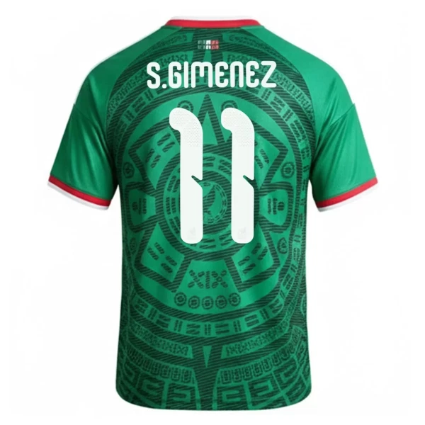 Camisolas México S.Gimenez 11 Equipamento Principal Mundial 2026