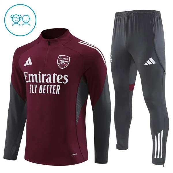 Arsenal Conjunto de Moletom de Treino Criança 25/26 Vermelho