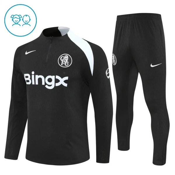 Chelsea Conjunto de Moletom de Treino Criança 25/26 Preto