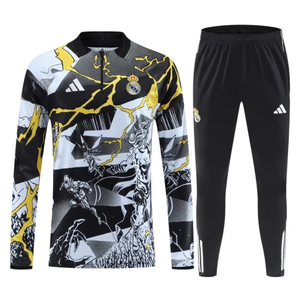 Real Madrid Marvel Conjunto de Moletom de Treino 26/27 Preto
