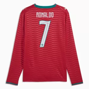 Camisolas Portugal Cristiano Ronaldo 7 Equipamento Principal Mundial 2026 Manga Comprida