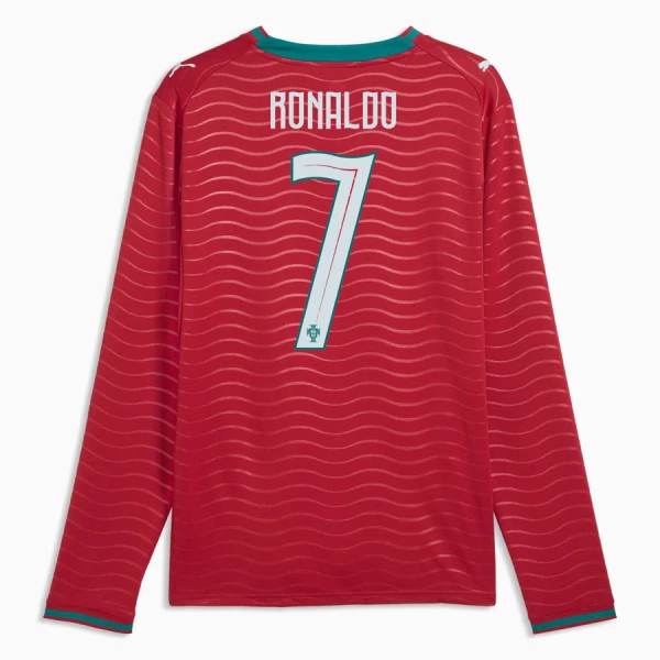 Camisolas Portugal Cristiano Ronaldo 7 Equipamento Principal Mundial 2026 Manga Comprida