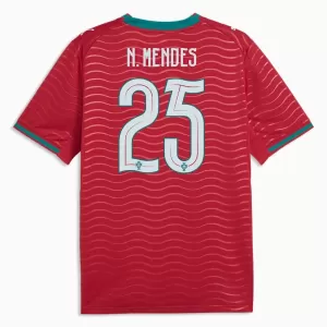 Camisolas Portugal Nuno Mendes 25 Equipamento Principal Mundial 2026