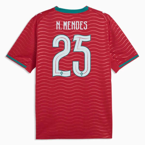 Camisolas Portugal Nuno Mendes 25 Equipamento Principal Mundial 2026
