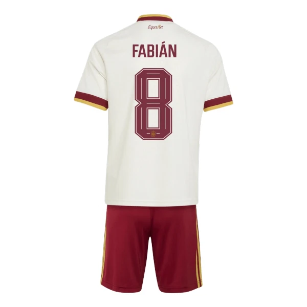 Camisolas Espanha Fabian 8 Criança Equipamento Alternativo Mundial 2026 Camisolas Espanha Fabian 8 Criança Equipamento Alternativo Mundial 2026