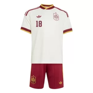 Camisolas Espanha Zubimendi 18 Criança Equipamento Alternativo Mundial 2026