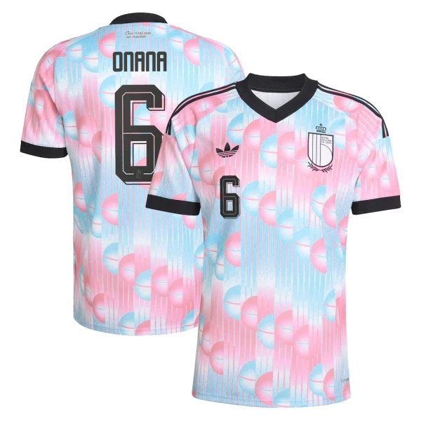 Camisolas Bélgica Onana 6 Equipamento Alternativo Mundial 2026 Camisolas Bélgica Onana 6 Equipamento Alternativo Mundial 2026