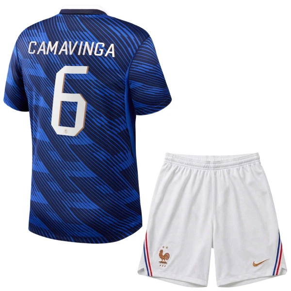 Camisolas França Eduardo Camavinga 6 Criança Equipamento Principal Mundial 2026