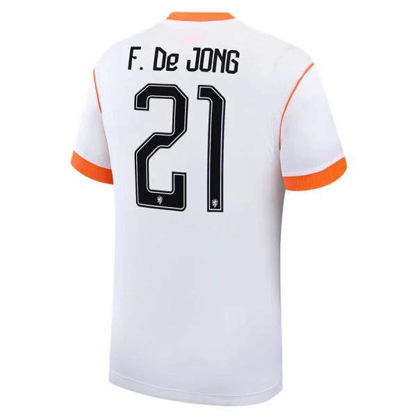 Camisolas Holanda Frenkie de Jong 21 Criança Equipamento Alternativo Mundial 2026