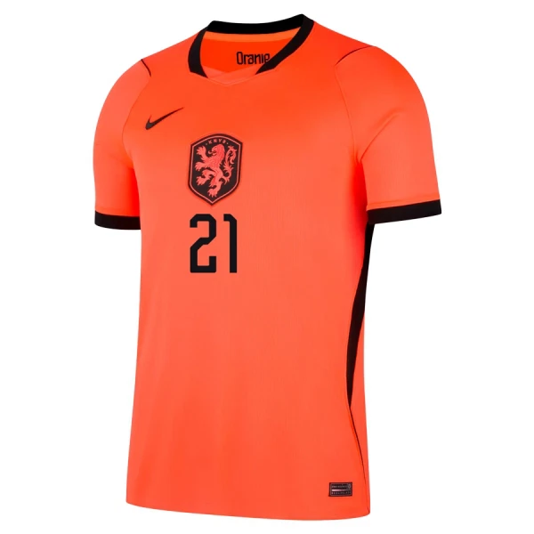 Camisolas Holanda Frenkie de Jong 21 Equipamento Principal Mundial 2026