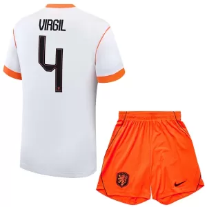 Camisolas Holanda Virgil van Dijk 4 Criança Equipamento Alternativo Mundial 2026